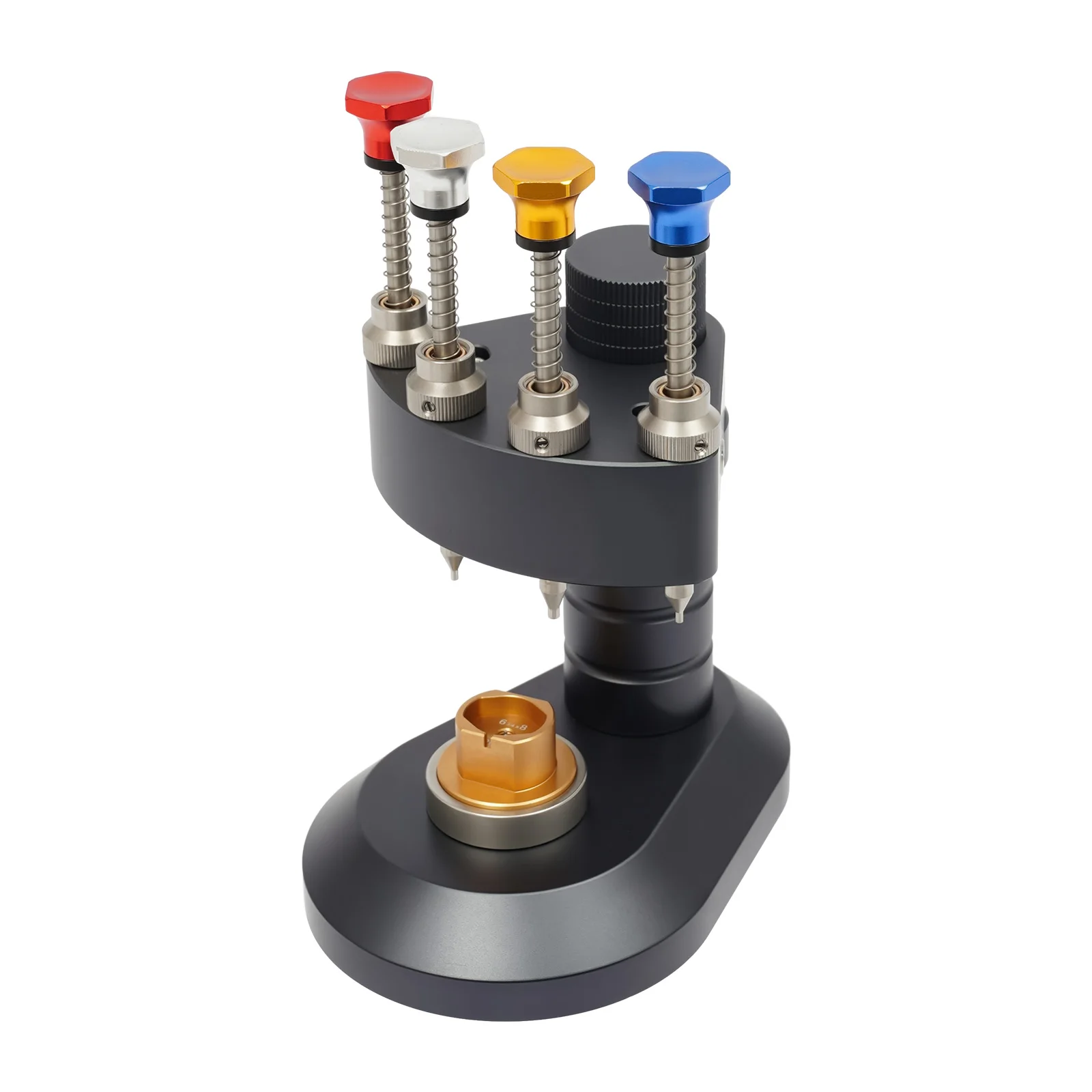 4 Pin Watch Hand Installation Tool, Precision Press Set with Steel & Acrylic Tips, 3 Movement Bases 2035 2824 3135, Anti-Deviation High Stability, for Watchmaker Repair Shop Use
4 Pin Watch Hand Installation Tool, Precision Press Set with Steel & Acrylic Tips, 3 Movement Bases 2035 2824 3135, Anti-Deviation High Stability, for Watchmaker Repair Shop Use