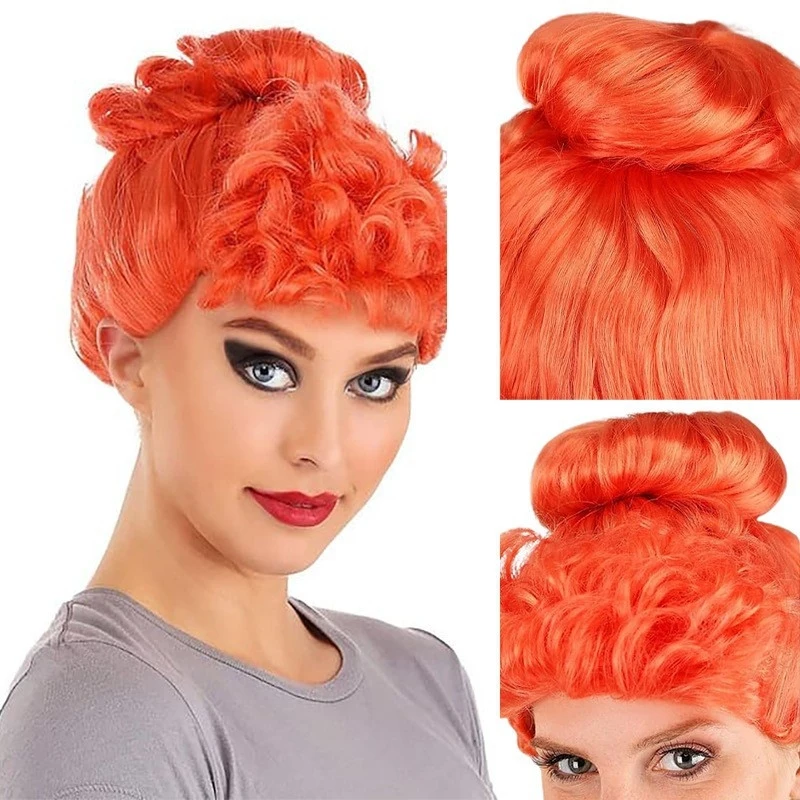Halloween cosplay , yellow single-piece short for women, festival party with bangs, curly anime wig
Halloween cosplay , yellow single-piece short for women, festival party with bangs, curly anime wig