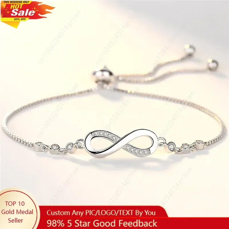 Fine 925 Sterling Silver Crystal Bracelets For Women Fashion Vintage Knot Adjustable Charm Bracelets Party Wedding Jewelry Gifts
Fine 925 Sterling Silver Crystal Bracelets For Women Fashion Vintage Knot Adjustable Charm Bracelets Party Wedding Jewelry Gifts