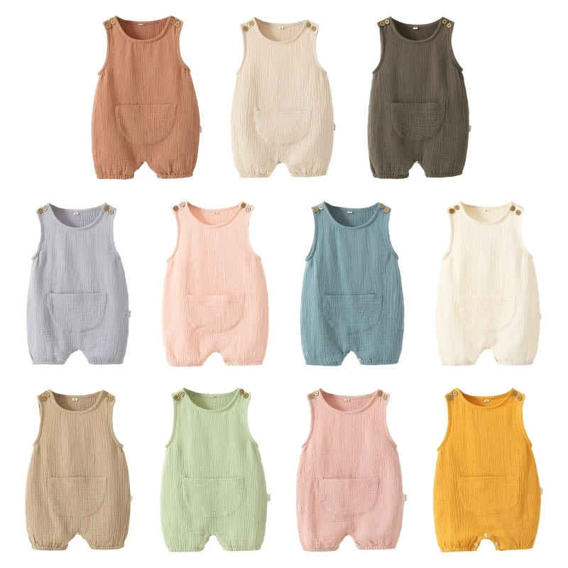 Infant Muslin One-piece Jumpsuit Summer Toddler Romper Skin-friendly Bodysuit Newborn Girls Boys Home Wear
Infant Muslin One-piece Jumpsuit Summer Toddler Romper Skin-friendly Bodysuit Newborn Girls Boys Home Wear