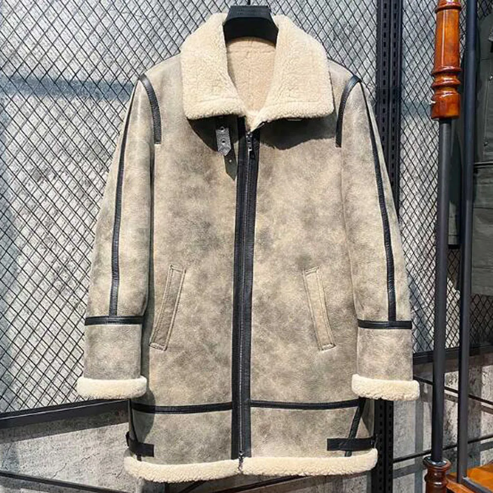 Denny&Dora Men Brown Shearling Coat Length Sheepskin Coat Light Sheepskin And Fur Coat
Denny&Dora Men Brown Shearling Coat Length Sheepskin Coat Light Sheepskin And Fur Coat