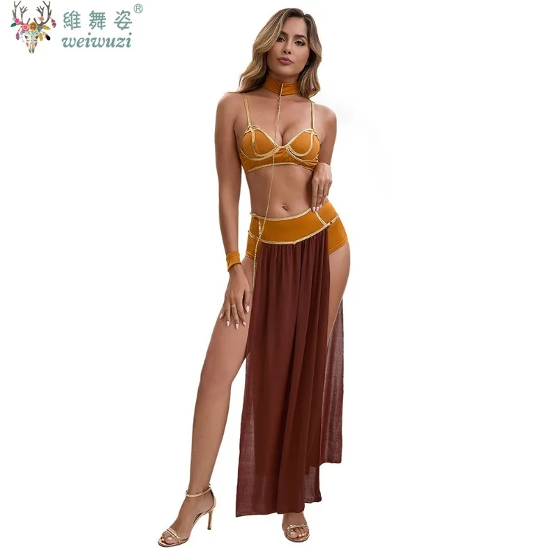 Anime Halloween Costume Adult Women Egyptian Queen Cosplay Costume Arabian Princess Leia's Clothing Sexy Beauty Carnival Party
Anime Halloween Costume Adult Women Egyptian Queen Cosplay Costume Arabian Princess Leia's Clothing Sexy Beauty Carnival Party