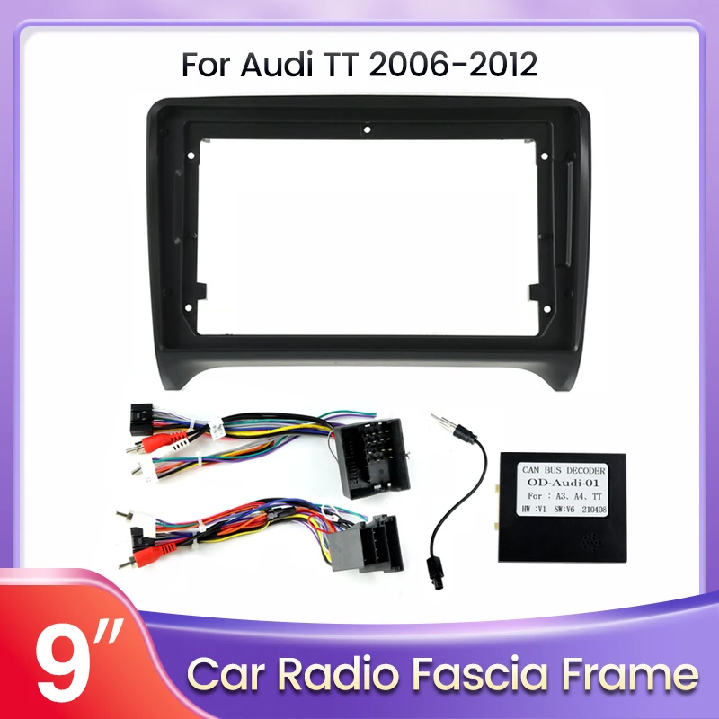 9 Inch Radio Car Radio Fascia Frame For Audi TT MK2 8J 2006 2007 2008 2009-2012 Cable CAN Dash Fitting Panel Kit
9 Inch Radio Car Radio Fascia Frame For Audi TT MK2 8J 2006 2007 2008 2009-2012 Cable CAN Dash Fitting Panel Kit