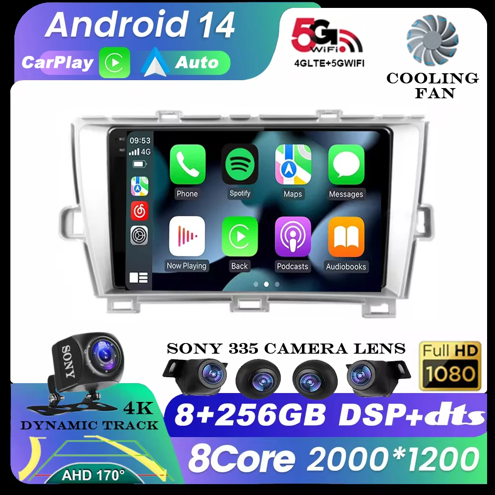 Android 14 Auto Carplay для Toyota Prius 3 XW30 2009-2015 LHD RHD Автомобильный радиоприемник Мультимедийный видеоплеер Навигация GPS Стерео QLED
Android 14 Auto Carplay для Toyota Prius 3 XW30 2009-2015 LHD RHD Автомобильный радиоприемник Мультимедийный видеоплеер Навигация GPS Стерео QLED