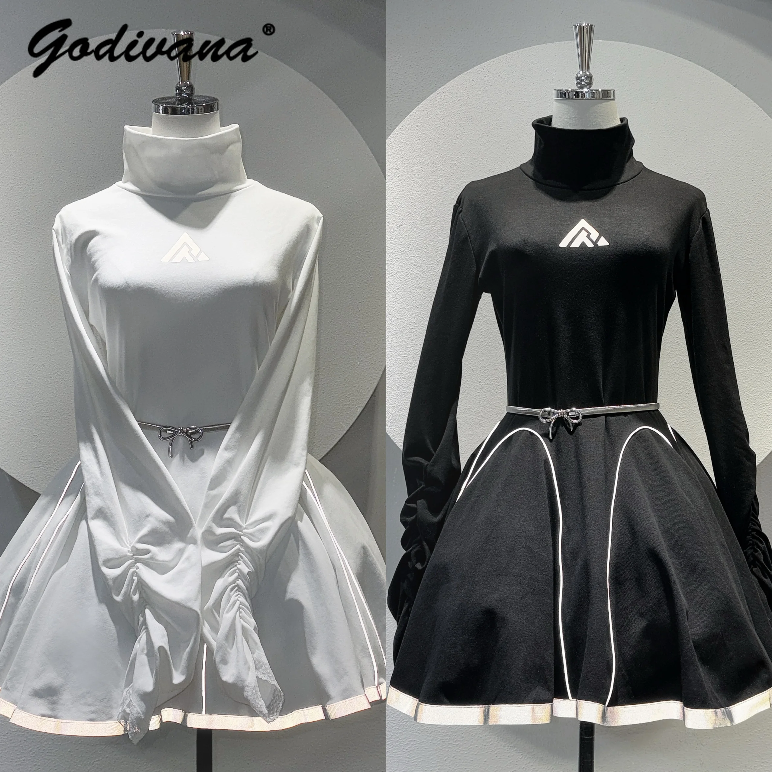 Japanese Futurama Subculture Long Sleeve Slim Turtleneck Dress Hooded Cropped Top Original Girl Women's Y2K Reflective Dress
Japanese Futurama Subculture Long Sleeve Slim Turtleneck Dress Hooded Cropped Top Original Girl Women's Y2K Reflective Dress
