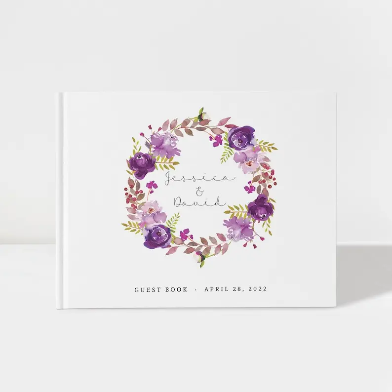 Purple Wedding Guest Book, Floral Wedding Guest Book, Photo Booth Guest Book Wedding, Color Choices Available
Purple Wedding Guest Book, Floral Wedding Guest Book, Photo Booth Guest Book Wedding, Color Choices Available