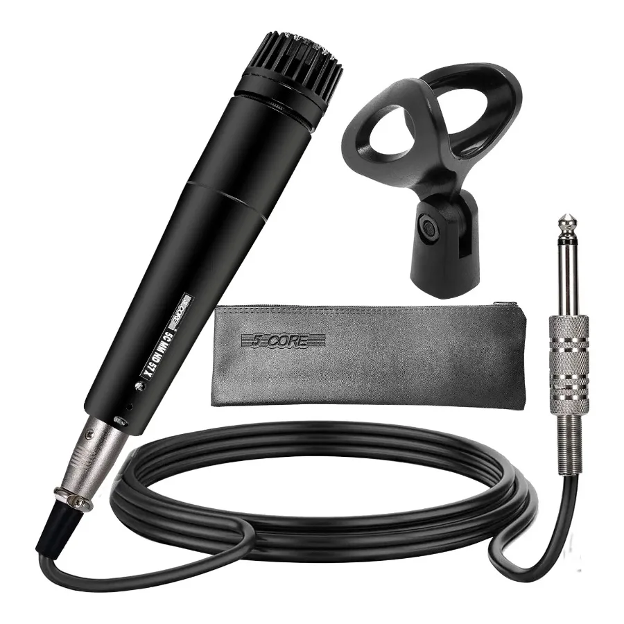 5 CORE Professional Dynamic Vocal Microphone Neodymium Cardioid Unidirectional Handheld Mic for Singing Karaoke Steel Mesh Gril
5 CORE Professional Dynamic Vocal Microphone Neodymium Cardioid Unidirectional Handheld Mic for Singing Karaoke Steel Mesh Gril