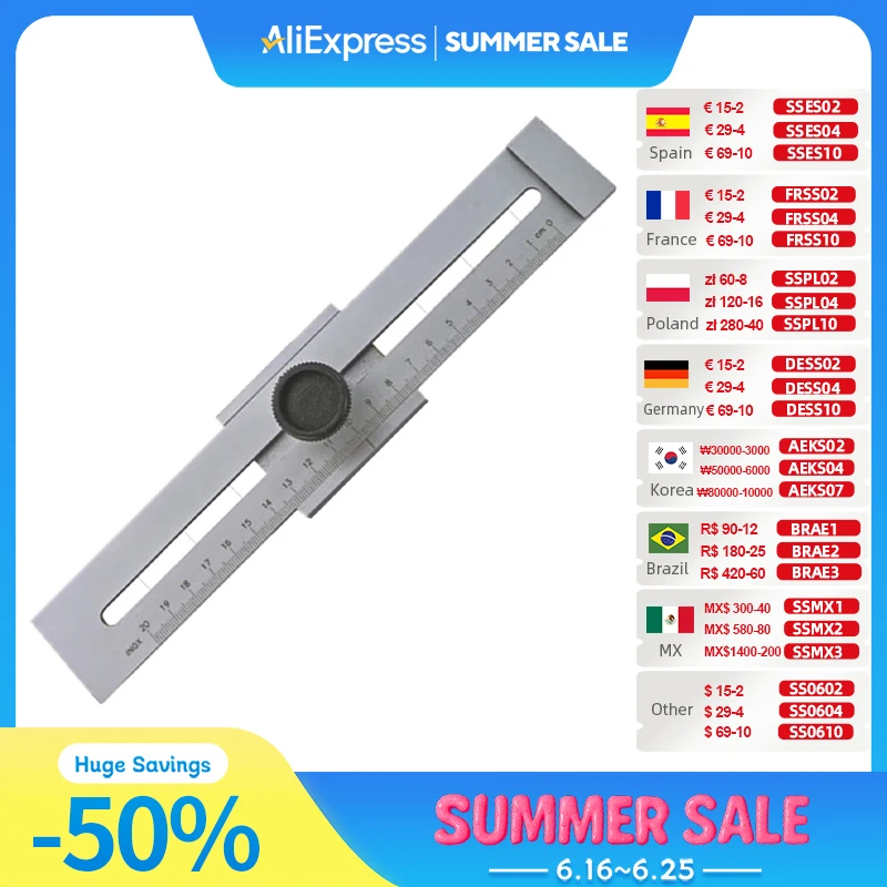ALLSOME Carbon Steel 200mm/250mm/300mm Woodworking Measuring Screw Cutting Marking Gauge Scraper Ruler For Woodworking DIY Tool
ALLSOME Carbon Steel 200mm/250mm/300mm Woodworking Measuring Screw Cutting Marking Gauge Scraper Ruler For Woodworking DIY Tool
