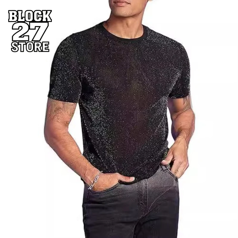 Mens T Shirt Harajuku Streetwear Transparent Mesh See Through Tee Crew Neck Short Sleeve Summer Party Club Unisex Fashion Trend
Mens T Shirt Harajuku Streetwear Transparent Mesh See Through Tee Crew Neck Short Sleeve Summer Party Club Unisex Fashion Trend