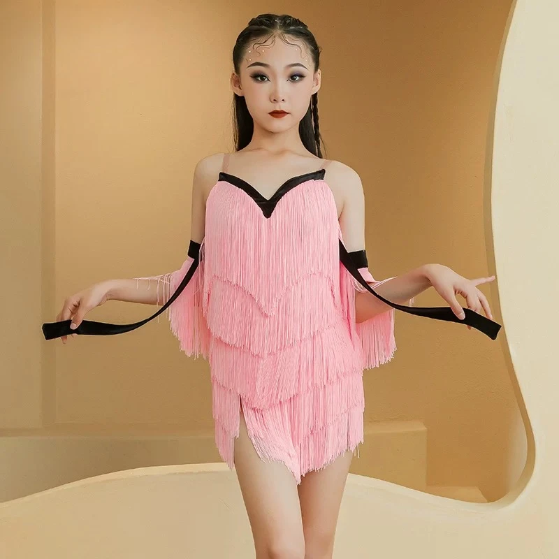 Girls' Latin dance ball gown women's new style women's halter top ball gown frill-trimmed competition dress performance outfit
Girls' Latin dance ball gown women's new style women's halter top ball gown frill-trimmed competition dress performance outfit