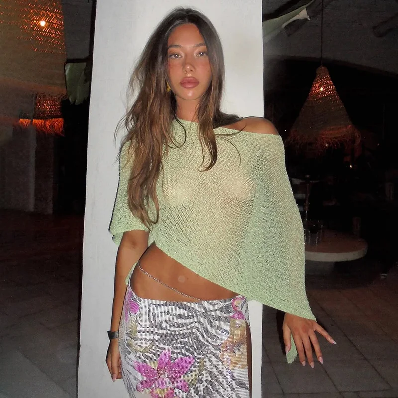 Ticketsx See Through Women Knit Cover Ups Tops Lrregular Loose Women Clothing Summer Autumn Beach Smock Crop Bikinis Cover Ups
Ticketsx See Through Women Knit Cover Ups Tops Lrregular Loose Women Clothing Summer Autumn Beach Smock Crop Bikinis Cover Ups