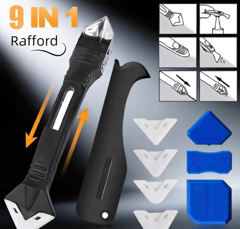 9 in 1 Pro Universal Silicone Caulk Remover Sealant Scraper Grout Finisher Kit Bathroom Kitchen Mould Removal Hand Tools Set
9 in 1 Pro Universal Silicone Caulk Remover Sealant Scraper Grout Finisher Kit Bathroom Kitchen Mould Removal Hand Tools Set