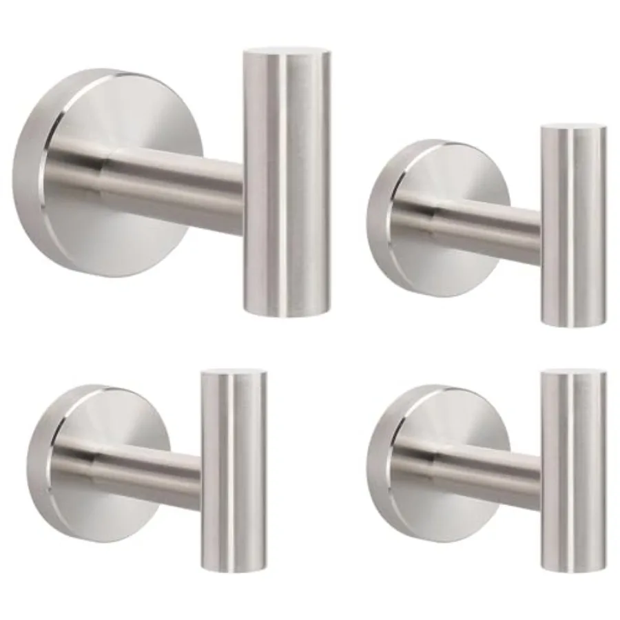 Bathroom Towel Hooks, 304 Stainless Steel Robe Shower Hooks Wall Mounted, Heavy Duty Towel Hangers for Bathroom Kitchen Bedroom
Bathroom Towel Hooks, 304 Stainless Steel Robe Shower Hooks Wall Mounted, Heavy Duty Towel Hangers for Bathroom Kitchen Bedroom