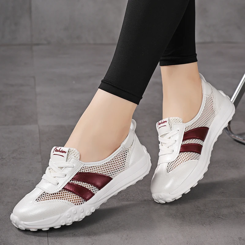 Women Breathable Mesh Sneakers Summer Hollow Out Lace Up Casual Shoes Non Slip Platform Walking Shoes Zapatillas Mujer
Women Breathable Mesh Sneakers Summer Hollow Out Lace Up Casual Shoes Non Slip Platform Walking Shoes Zapatillas Mujer