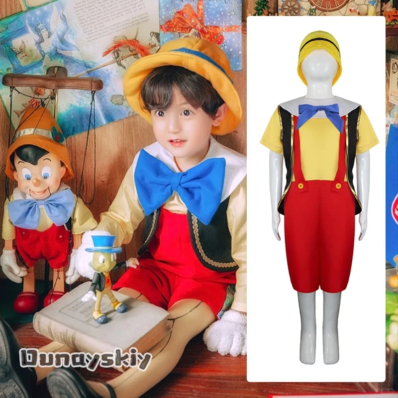 Halloween Funny Pinocchio Cosplay Costume 110-150 Character Rolecosplay Costume Party Clothes Kids Cartoon Party Suit
Halloween Funny Pinocchio Cosplay Costume 110-150 Character Rolecosplay Costume Party Clothes Kids Cartoon Party Suit