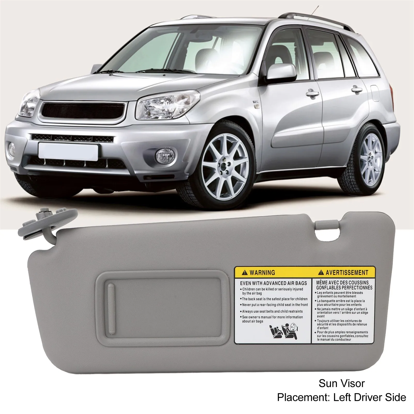 УФ-солнцезащитный козырек Левый солнцезащитный козырек со сменным зеркалом для макияжа для RAV4 2004–2005 гг. Серый левый солнцезащитный козырек со стороны водителя Салон автомобиля
УФ-солнцезащитный козырек Левый солнцезащитный козырек со сменным зеркалом для макияжа для RAV4 2004–2005 гг. Серый левый солнцезащитный козырек со стороны водителя Салон автомобиля