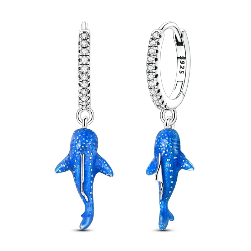 Plated 925 Silver Luminous Blue Ocean Whale Shark Cute Dangle Earrings for Women Girl Trendy Fashion Jewelry Dainty Elegant Gift
Plated 925 Silver Luminous Blue Ocean Whale Shark Cute Dangle Earrings for Women Girl Trendy Fashion Jewelry Dainty Elegant Gift