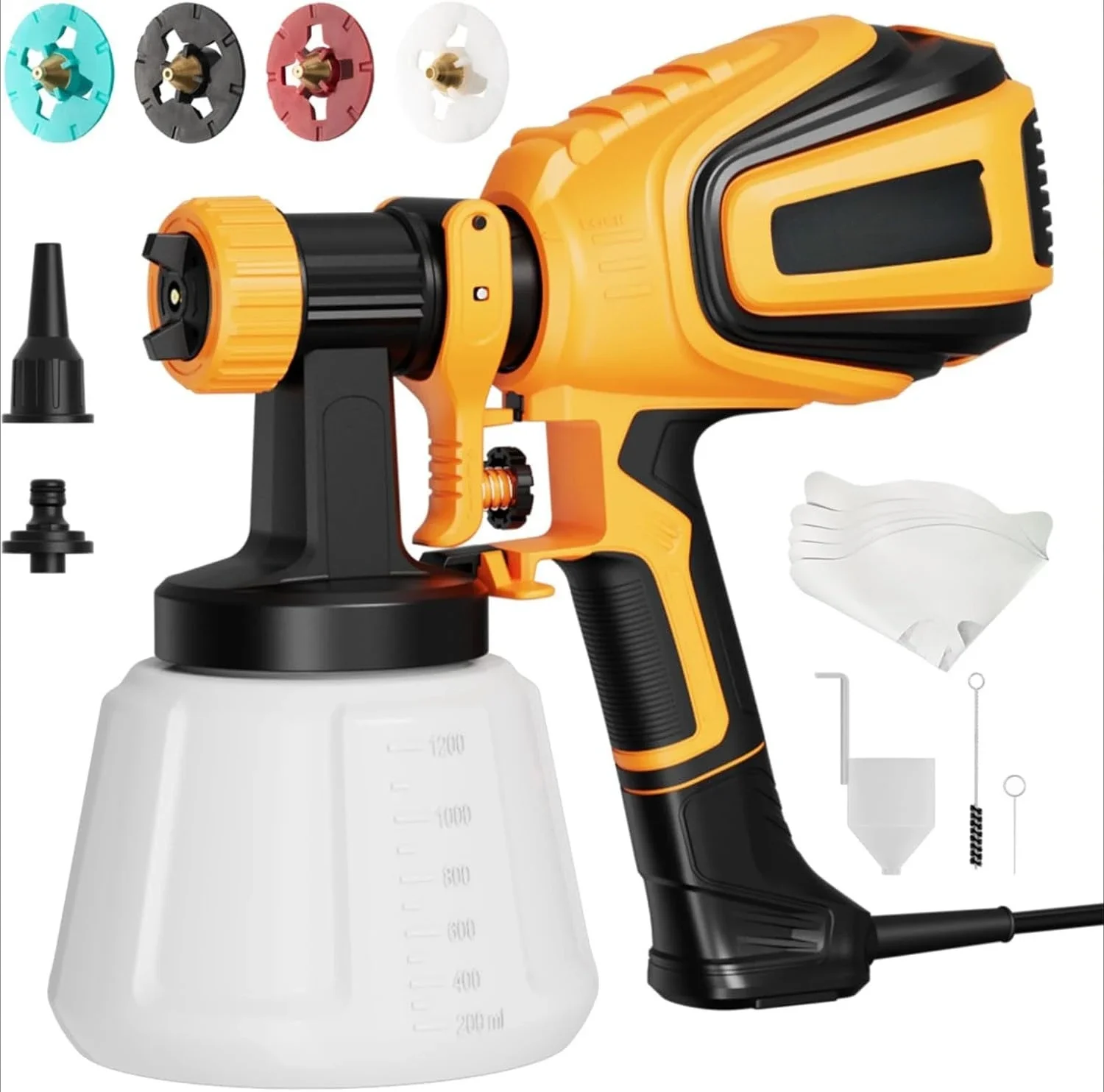 Paint Sprayer, 700W HVLP Spray Gun with Cleaning & Blowing Joints, 4 Nozzles and 3 Patterns, Easy to Clean, for Furniture
Paint Sprayer, 700W HVLP Spray Gun with Cleaning & Blowing Joints, 4 Nozzles and 3 Patterns, Easy to Clean, for Furniture