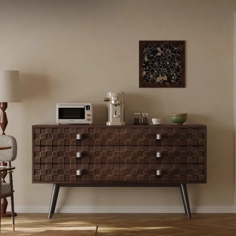 Solid wood dining side cabinet, six chest cabinets, retro entrance cabinet
Solid wood dining side cabinet, six chest cabinets, retro entrance cabinet