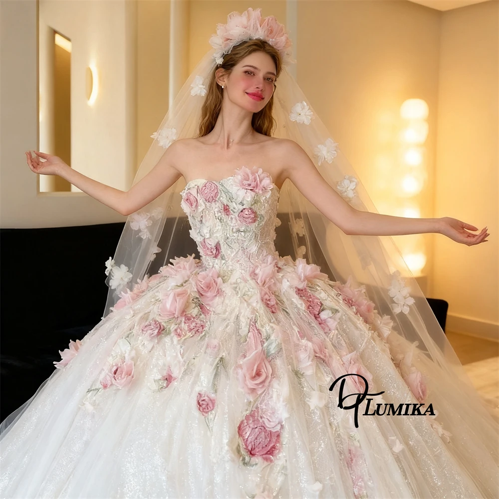 DTLumika Women's Floral Dress for Wedding, Veil Included Wedding Dresses for Bride 2025 Maxi Dresses Sweet Party Gown
DTLumika Women's Floral Dress for Wedding, Veil Included Wedding Dresses for Bride 2025 Maxi Dresses Sweet Party Gown