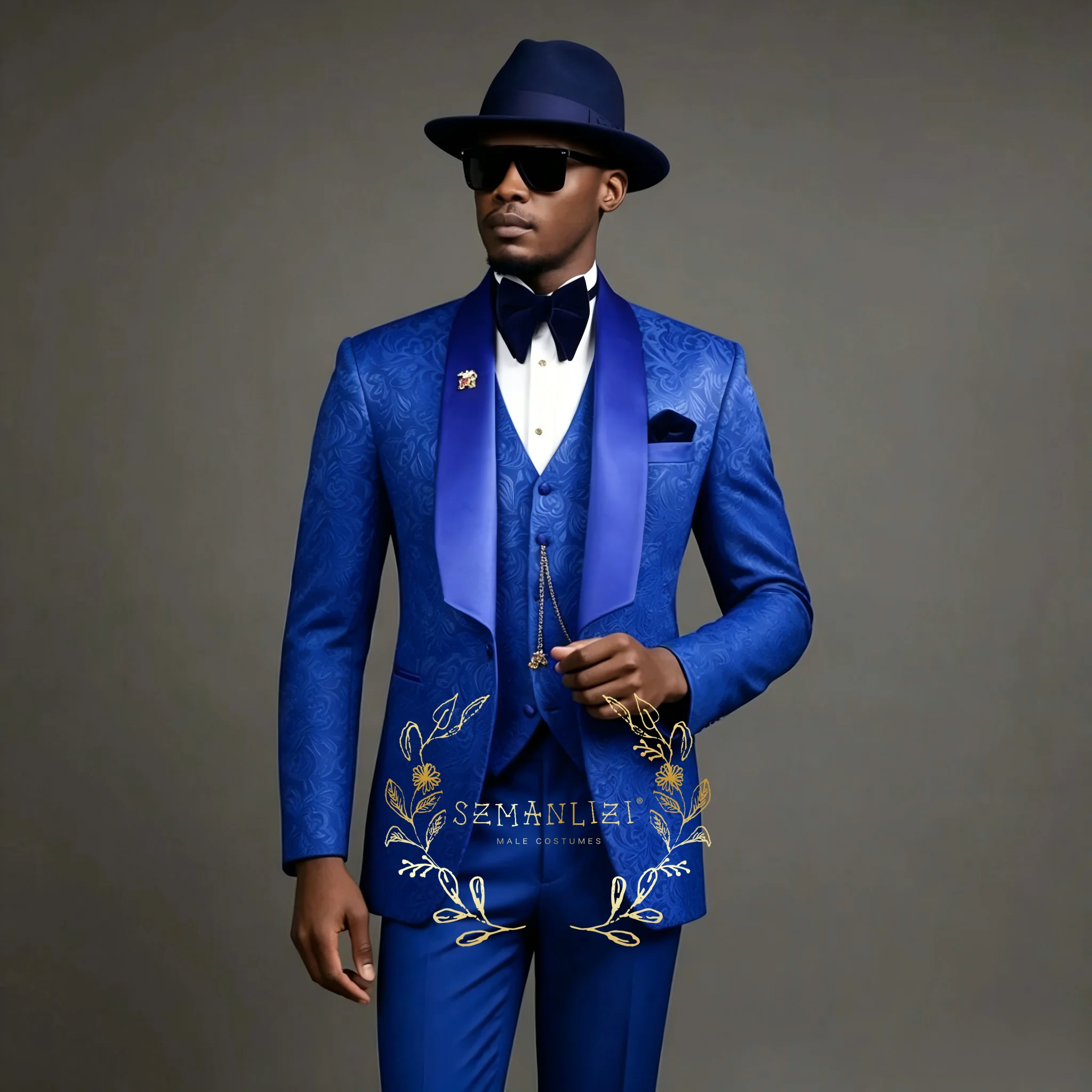 Royal Blue Jacquard Groomsmen Suits Shawl Lapel For Wedding Prom Men's Tuxedos Floral Best Man Blazer Jacket Pants Vest
Royal Blue Jacquard Groomsmen Suits Shawl Lapel For Wedding Prom Men's Tuxedos Floral Best Man Blazer Jacket Pants Vest