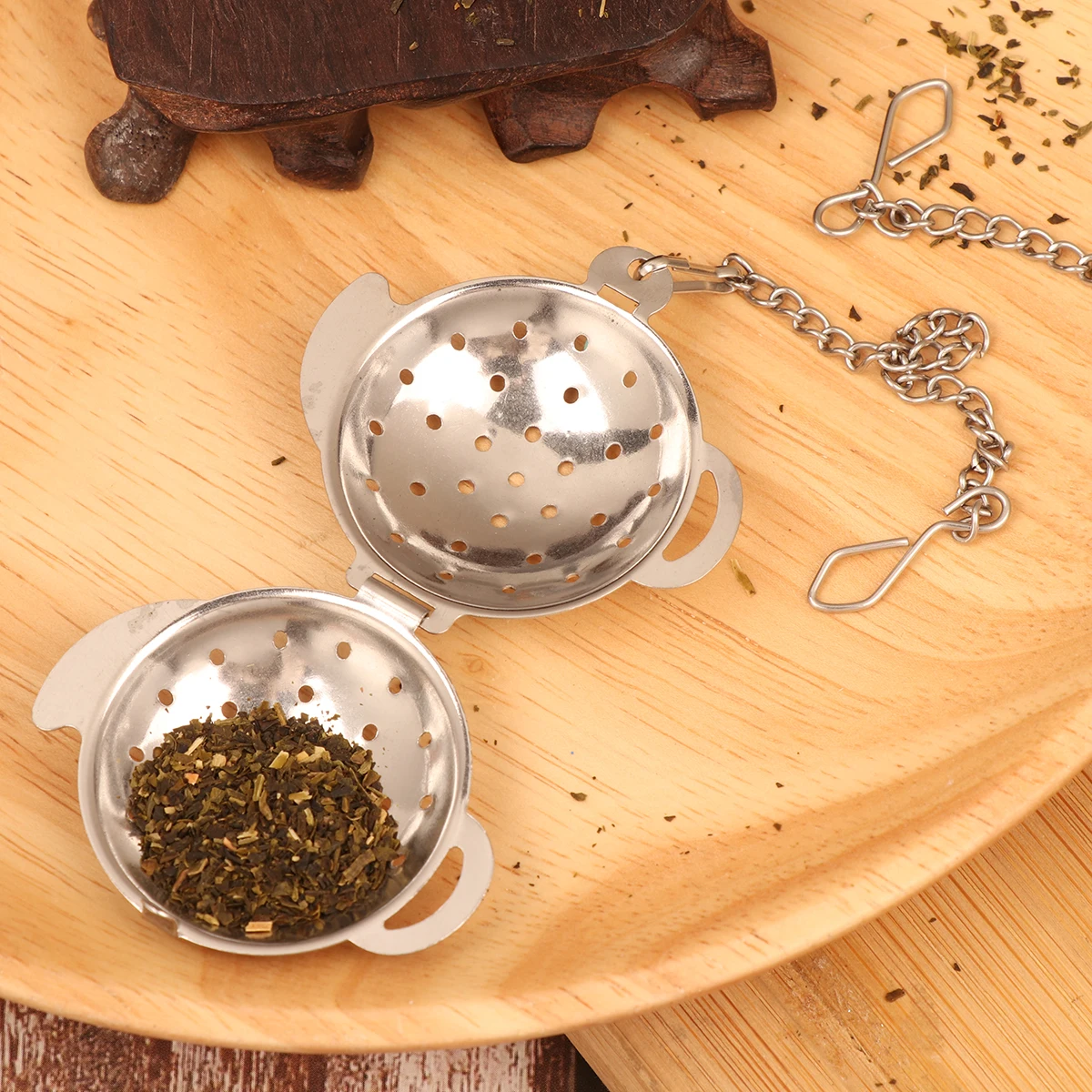 2pcs Stainless Steel Tea Infuser Creative Tea Strainer Loose Tea Steeper for Home Office (Egg+Teapot)
2pcs Stainless Steel Tea Infuser Creative Tea Strainer Loose Tea Steeper for Home Office (Egg+Teapot)