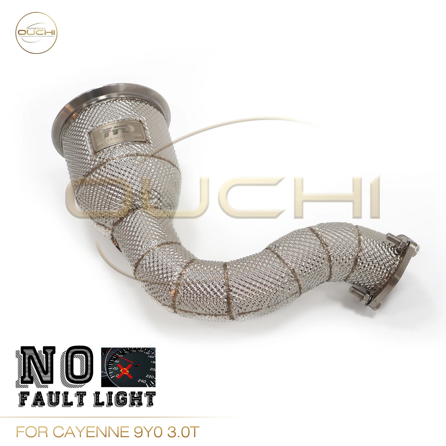 OUCHI No Fault Light Downpipe For Porsche Cayenne 9Y0 3.0T With Heat shield Stainless Steels Performance Pipe Exhaust System
OUCHI No Fault Light Downpipe For Porsche Cayenne 9Y0 3.0T With Heat shield Stainless Steels Performance Pipe Exhaust System