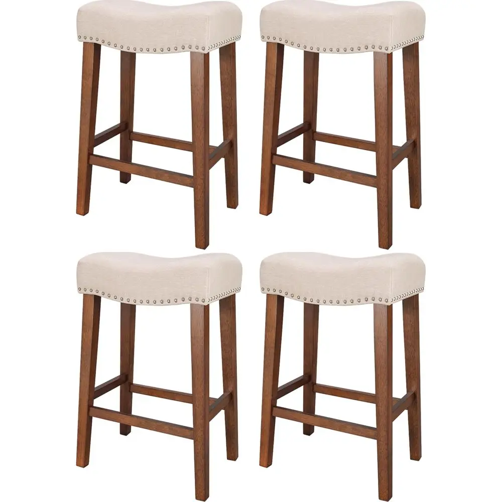 Counter Height Bar Stools Set of 426 Inch Backless Saddle Barstools with 4.3 Thick Upholstered, Nailhead Trim Linen Fabric amp
Counter Height Bar Stools Set of 426 Inch Backless Saddle Barstools with 4.3 Thick Upholstered, Nailhead Trim Linen Fabric amp
