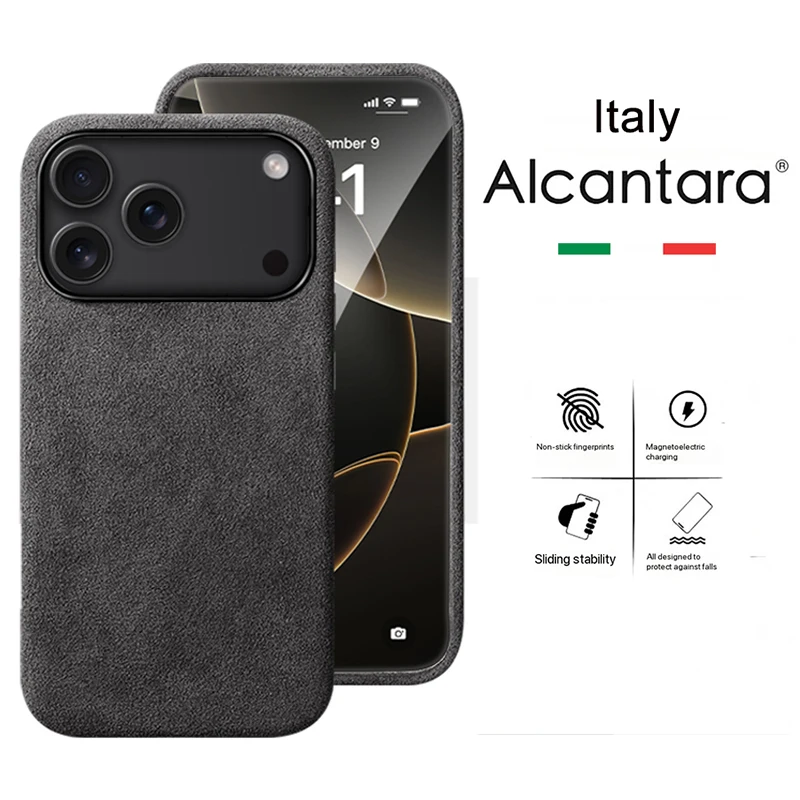 100% Italian Alcantara Magnetic Case for iPhone 17 Pro Max Air Luxury Magsafe Cover Leather Phone Cases for iPhone 17Pro 17Air
100% Italian Alcantara Magnetic Case for iPhone 17 Pro Max Air Luxury Magsafe Cover Leather Phone Cases for iPhone 17Pro 17Air