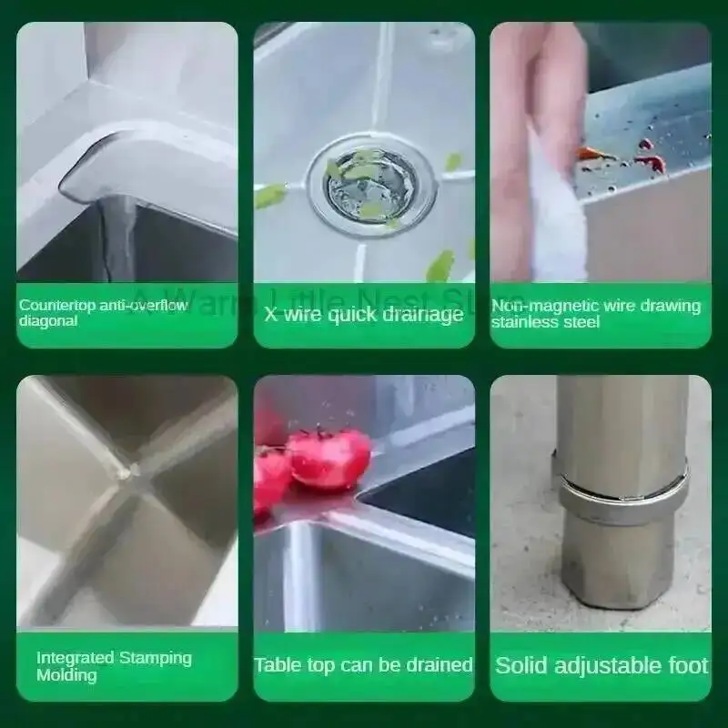 Stainless Modern Kitchen Sinks Steel School Commercial Canteen Washbasin Kitchen Accessories Luxury Home Three-slot Washbasin GL
Stainless Modern Kitchen Sinks Steel School Commercial Canteen Washbasin Kitchen Accessories Luxury Home Three-slot Washbasin GL