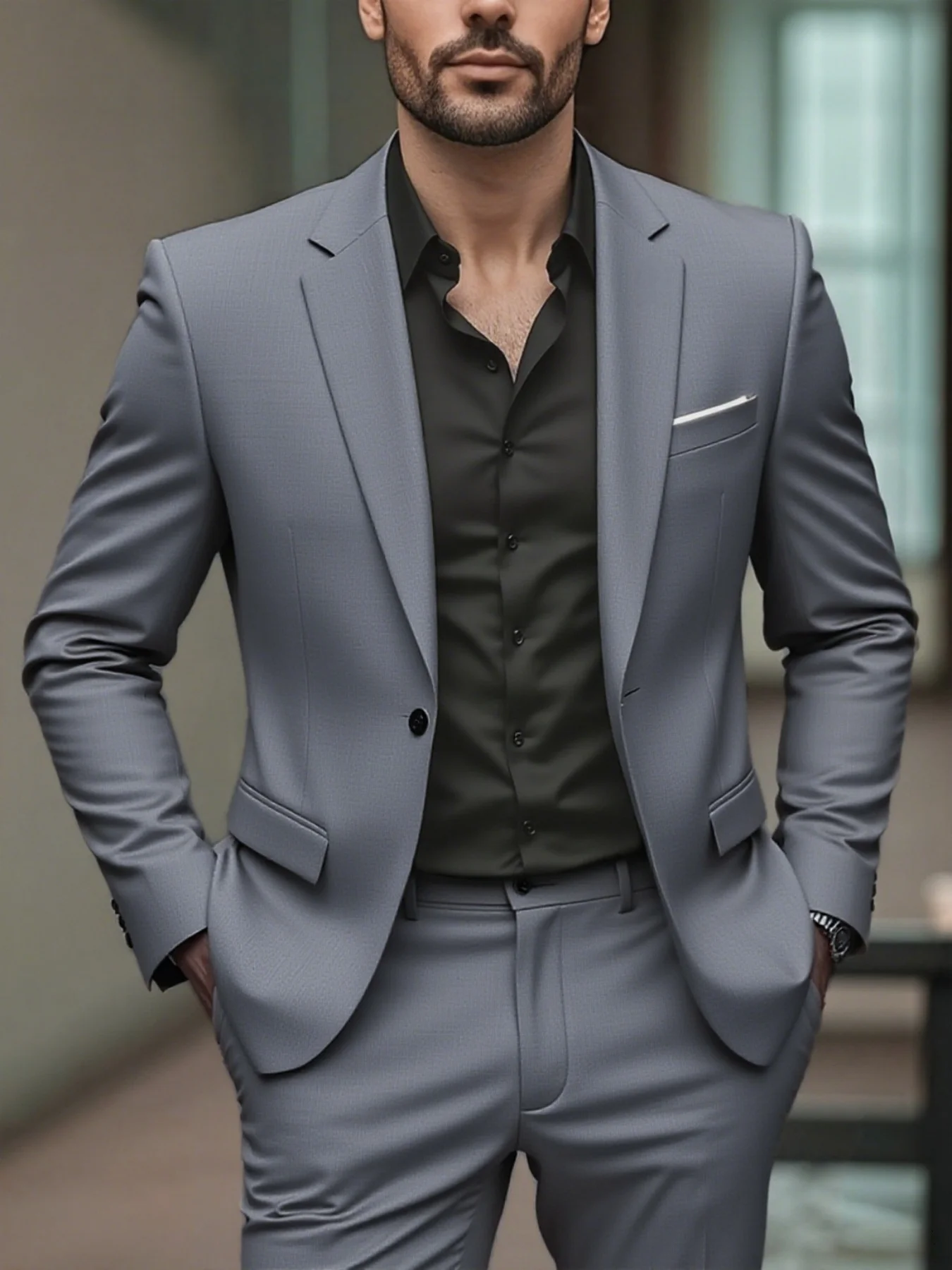 2pcs Men's Groom Wedding Suit Set, Jacket And Trousers, Elegant Formal Outfit for Party And Banquet
2pcs Men's Groom Wedding Suit Set, Jacket And Trousers, Elegant Formal Outfit for Party And Banquet