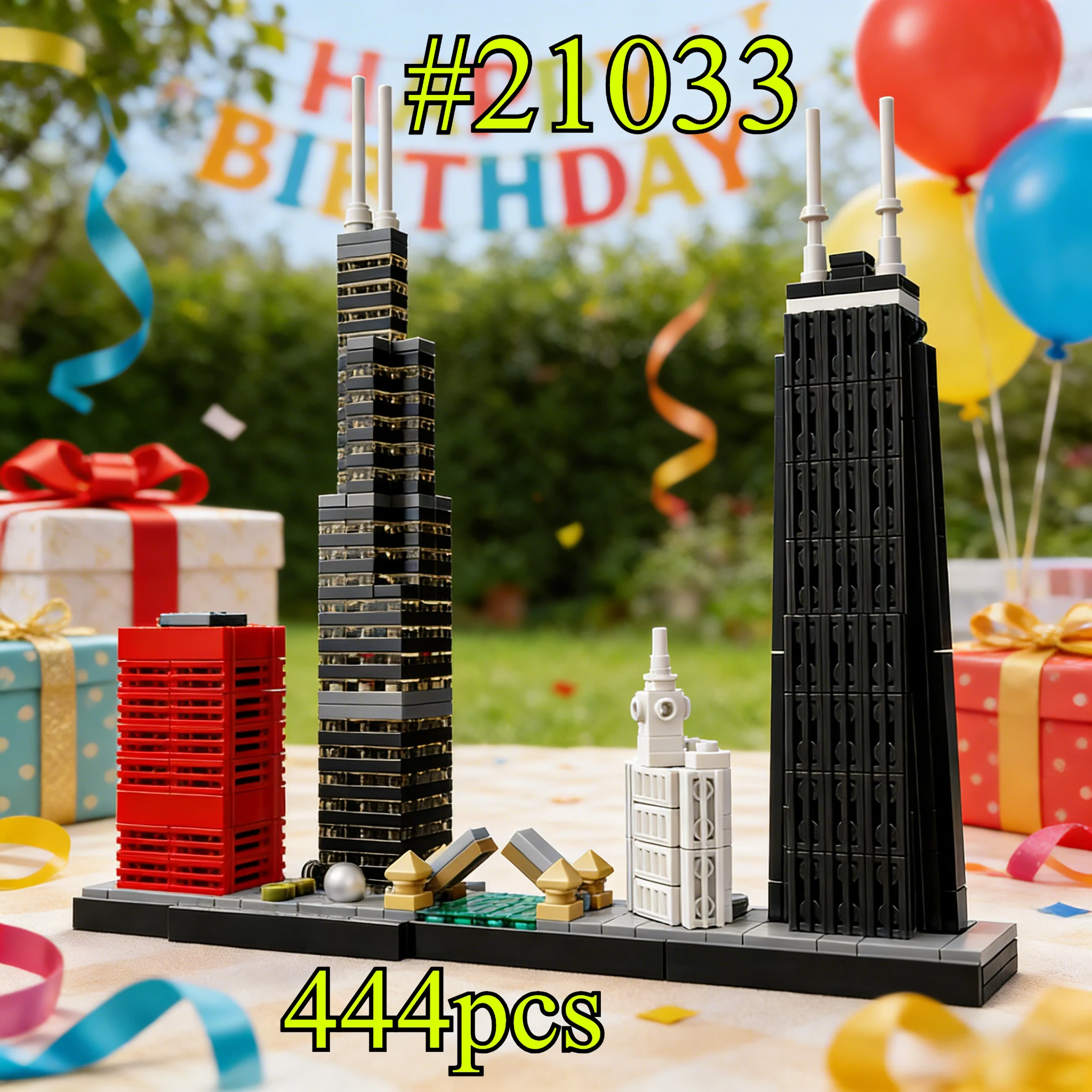 Великолепный набор строительных блоков «Город Чикаго» 21033, идеально подходит для подарков на день рождения, совместим с деталями Lego, 444 шт.
Великолепный набор строительных блоков «Город Чикаго» 21033, идеально подходит для подарков на день рождения, совместим с деталями Lego, 444 шт.