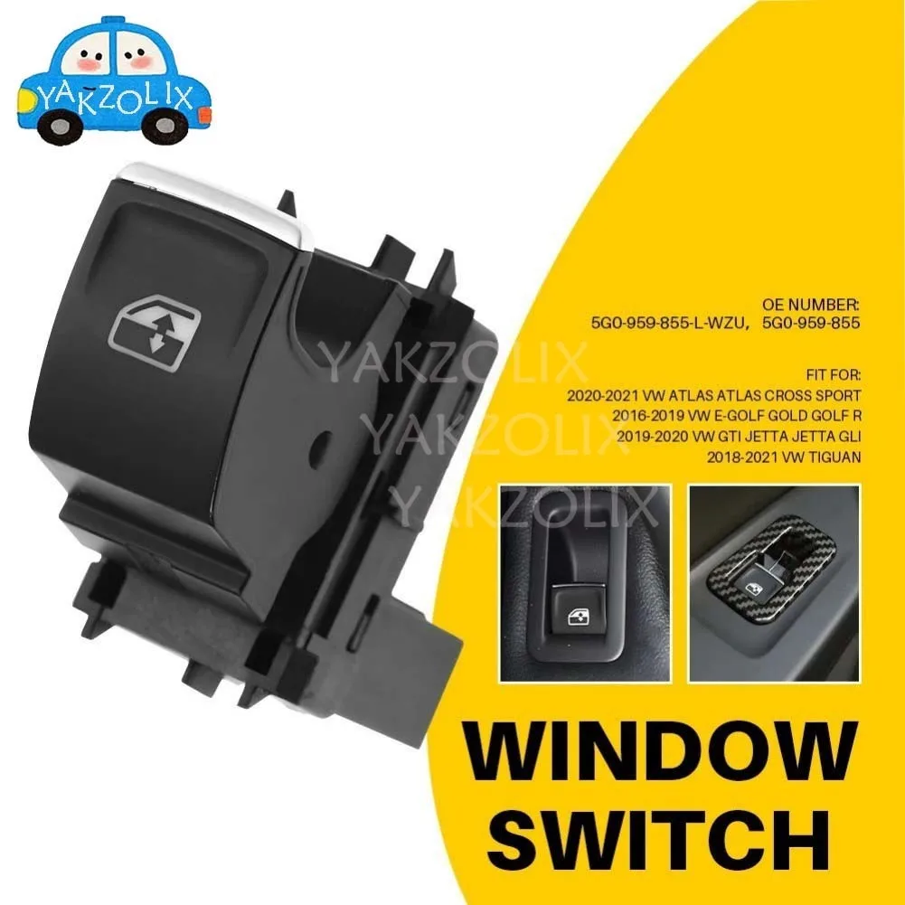 For Volkswagen Atlas Jetta Gold Golf Tiguan GTI Passenger side Electric Power Window Switch Button 3Pins 5G0959855L 5G0959855G
For Volkswagen Atlas Jetta Gold Golf Tiguan GTI Passenger side Electric Power Window Switch Button 3Pins 5G0959855L 5G0959855G
