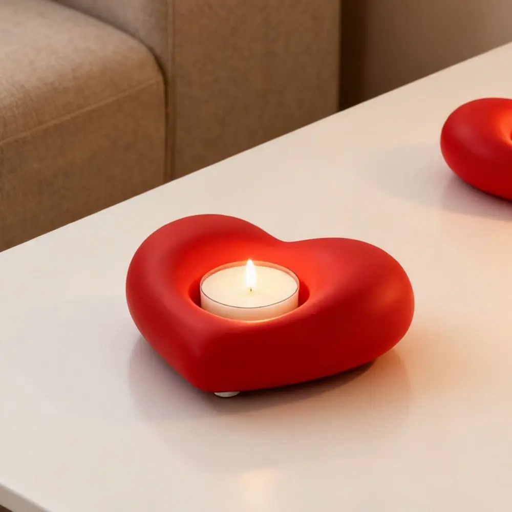 Ceramic Material Heart Shaped Candle Holders Heart Shape Design Decorative Romantic Candle Stand Red/White Color Smooth Surface
Ceramic Material Heart Shaped Candle Holders Heart Shape Design Decorative Romantic Candle Stand Red/White Color Smooth Surface