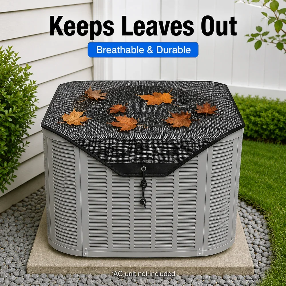 Outdoor AC Unit Cover Mesh Top Guard for Air Conditioner Condenser Leaf Debris Guard Breathable Oxford Cloth with Elastic Hooks
Outdoor AC Unit Cover Mesh Top Guard for Air Conditioner Condenser Leaf Debris Guard Breathable Oxford Cloth with Elastic Hooks