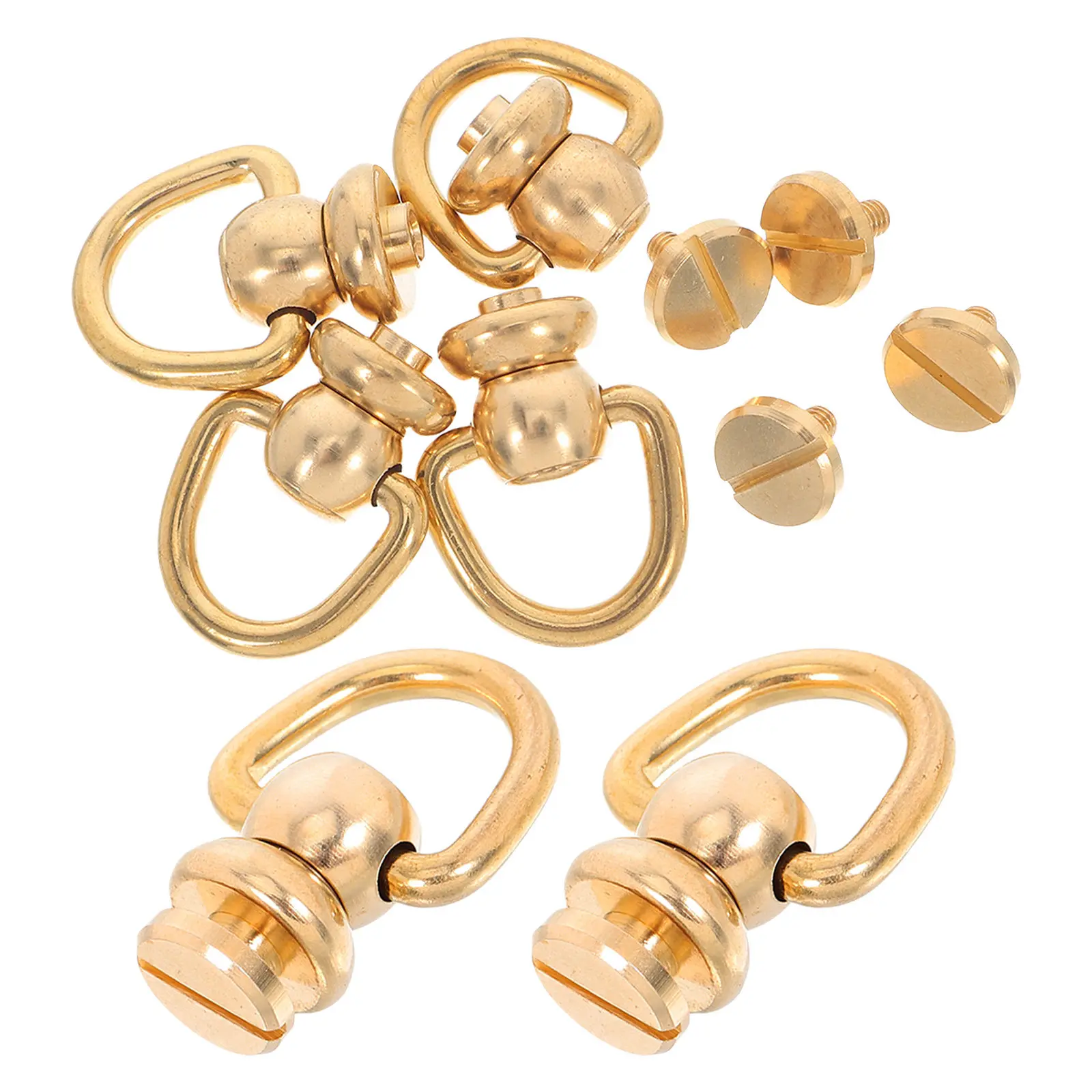 6Pcs Brass Chicago Screw Rivets Rotatable D Rings Purse Hardware for DIY Craft Handbag Straps Handbag D Ring Rivets
6Pcs Brass Chicago Screw Rivets Rotatable D Rings Purse Hardware for DIY Craft Handbag Straps Handbag D Ring Rivets