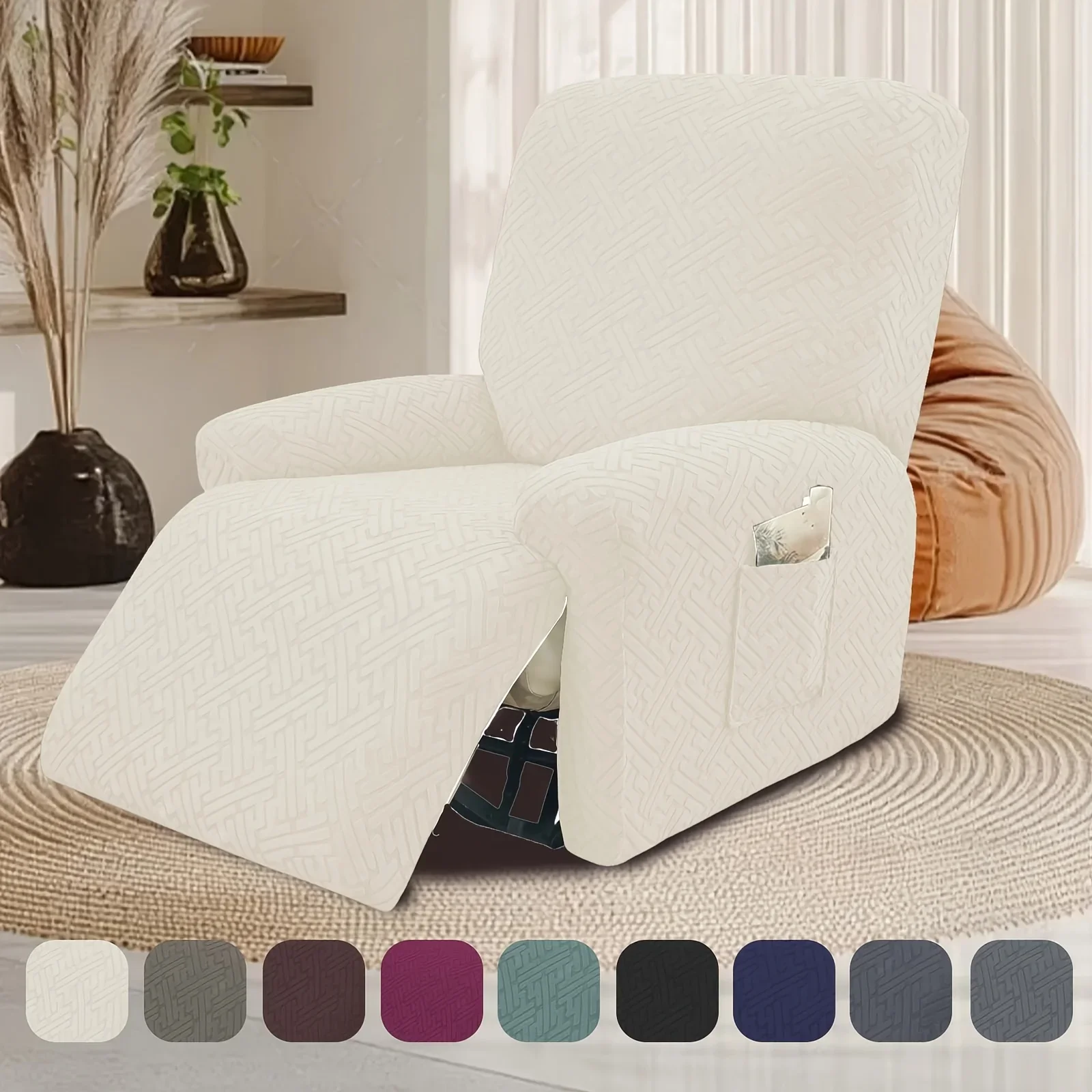 1SEAT 2026 NEW Recliner Slipcovers, Four Seasons Stretch Recliner Slipcover with Pocket, Removable, Washable, And Soft Reclin
1SEAT 2026 NEW Recliner Slipcovers, Four Seasons Stretch Recliner Slipcover with Pocket, Removable, Washable, And Soft Reclin