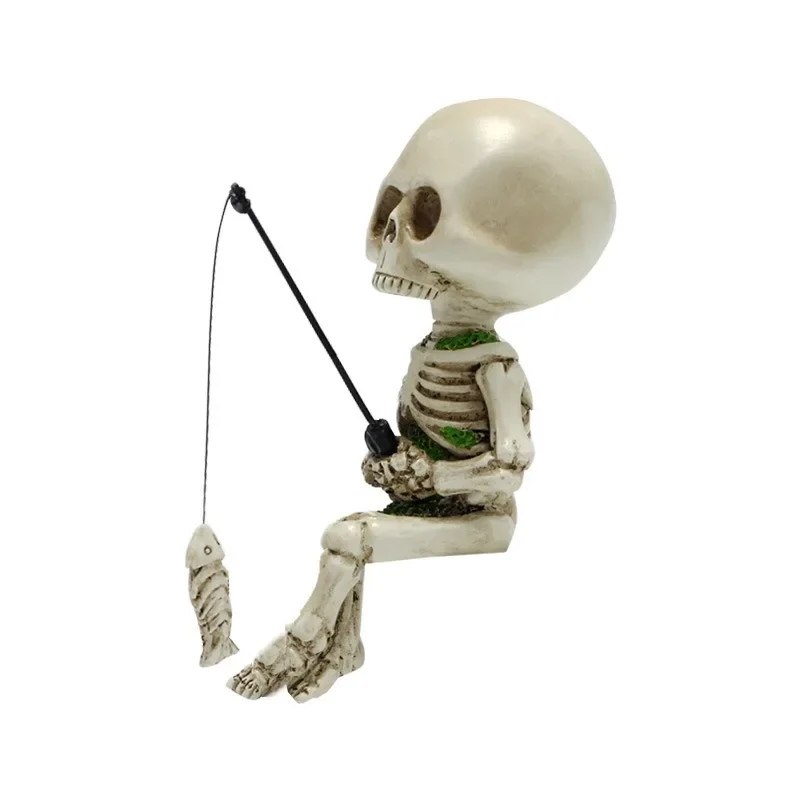 Creative Skull Fishing Statue Resin Skeleton Fingures Skulls Crafts Decoration Aquarium Flower Pot Decoration Halloween Ornament
Creative Skull Fishing Statue Resin Skeleton Fingures Skulls Crafts Decoration Aquarium Flower Pot Decoration Halloween Ornament