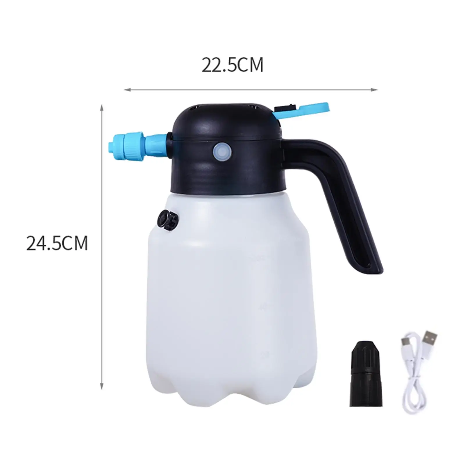 

1.8L Electric Car Foam Sprayer Electric Car Wash Foam Watering Can for Auto Detailing Gardening Watering Plants Window Cleaning