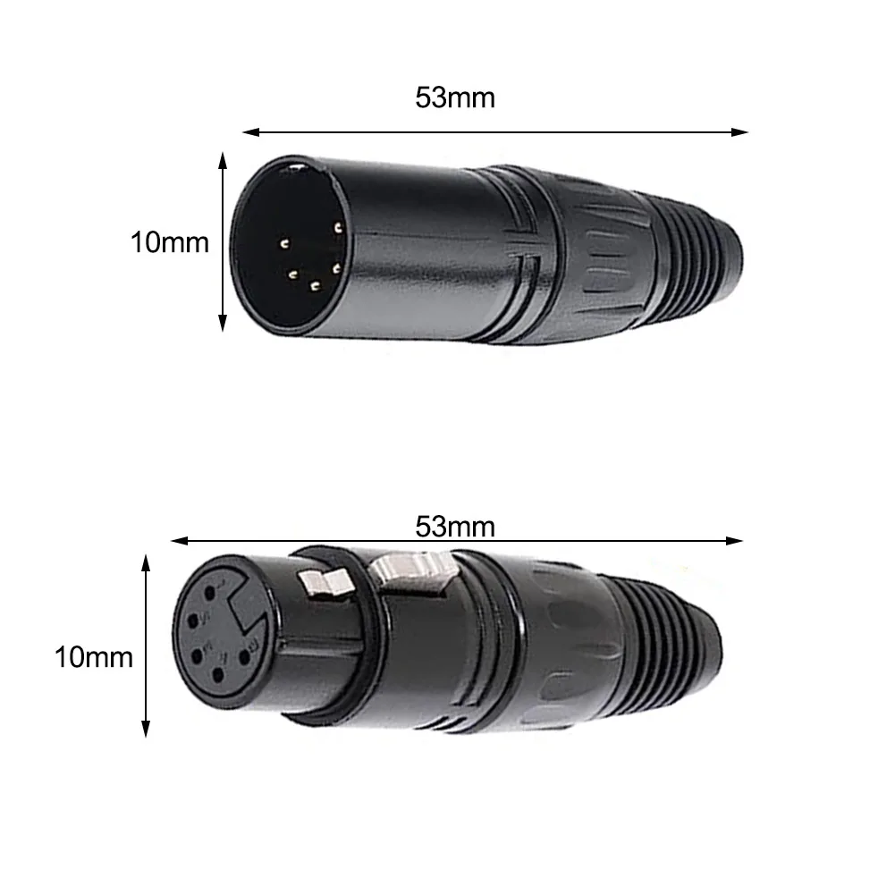 5-Pin XLR Male Female Connector Kit for Audio Technicians Replacing Worn Connectors or Building Custom Balanced Audio Cables
5-Pin XLR Male Female Connector Kit for Audio Technicians Replacing Worn Connectors or Building Custom Balanced Audio Cables