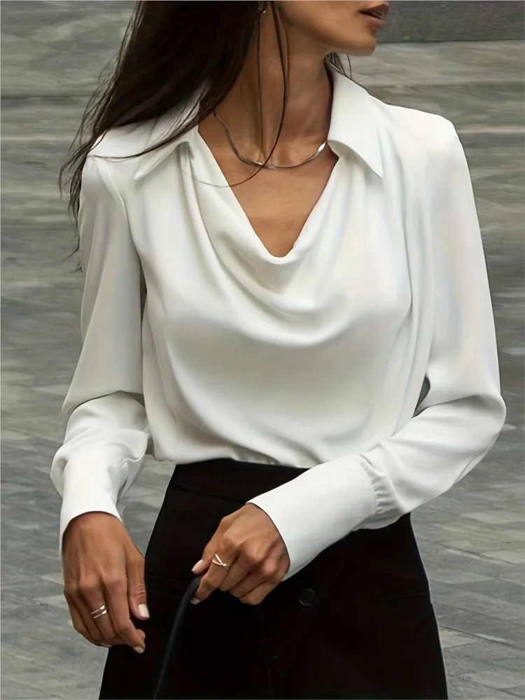 Women's White Tops Shirt Fashion Casual Office Long Sleeve Loose Tops Shirts For Women Spring And Winter New Womens Clothing
Women's White Tops Shirt Fashion Casual Office Long Sleeve Loose Tops Shirts For Women Spring And Winter New Womens Clothing