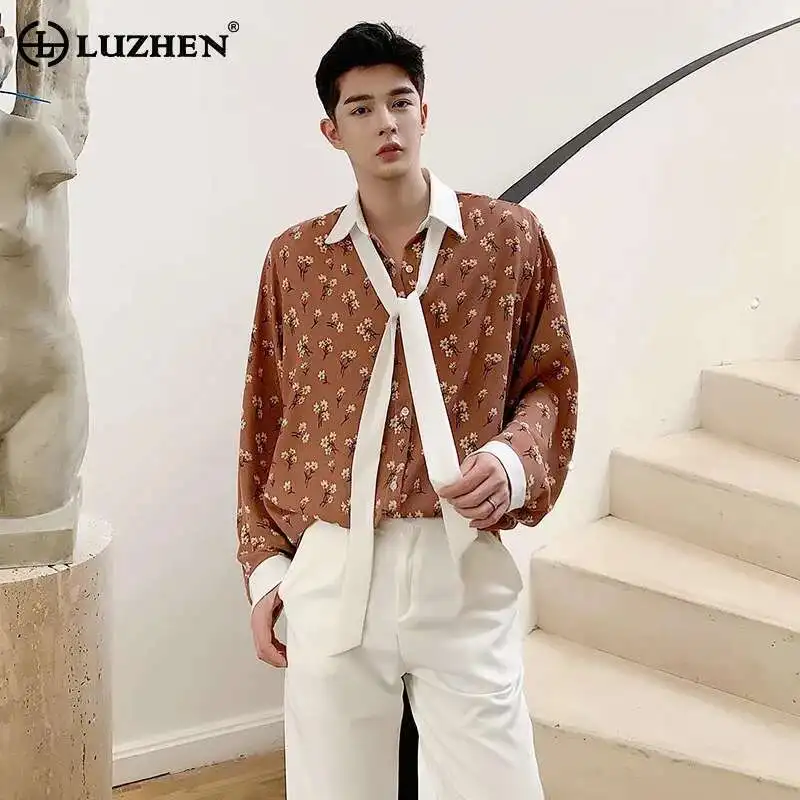 LUZHEN 2025 New Fashion Korean Elegant Necktie Decorate Printed Long Sleeve Shirts Men's Handsome Temperament Casual Tops JY1053
LUZHEN 2025 New Fashion Korean Elegant Necktie Decorate Printed Long Sleeve Shirts Men's Handsome Temperament Casual Tops JY1053
