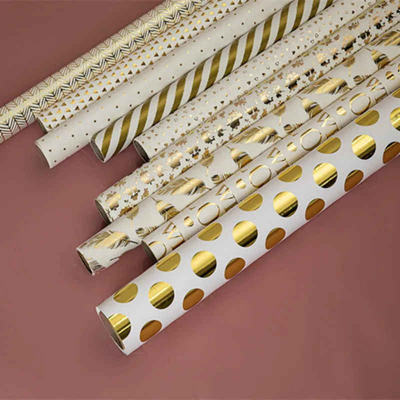 10pcs 70x50cm Gifts Wrapping Paper Roll Gold Foil Gift Box Packaging Decoration Valentine's Day Gift Wedding Gifts Craft Paper
10pcs 70x50cm Gifts Wrapping Paper Roll Gold Foil Gift Box Packaging Decoration Valentine's Day Gift Wedding Gifts Craft Paper