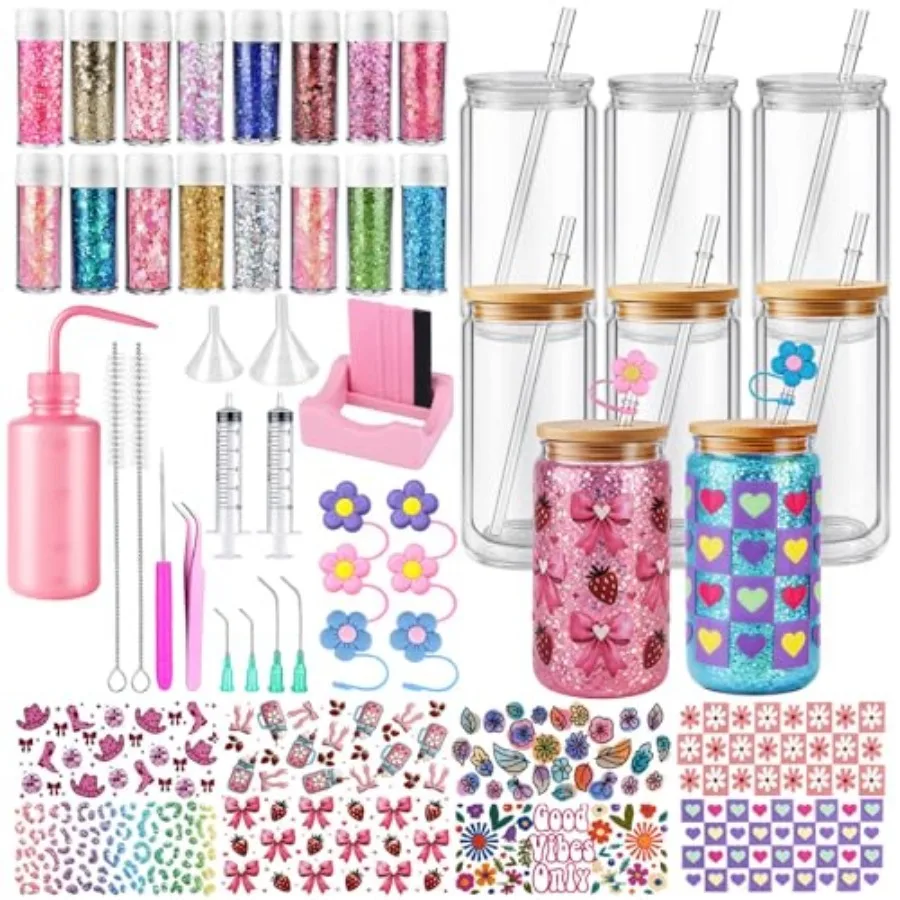 Pack Snow Globe Tumbler Starter Kit Snowglobe Tumbler Supplies Includes oz Pre-Drilled Double Wall Acrylic Cups with Lids and S
Pack Snow Globe Tumbler Starter Kit Snowglobe Tumbler Supplies Includes oz Pre-Drilled Double Wall Acrylic Cups with Lids and S