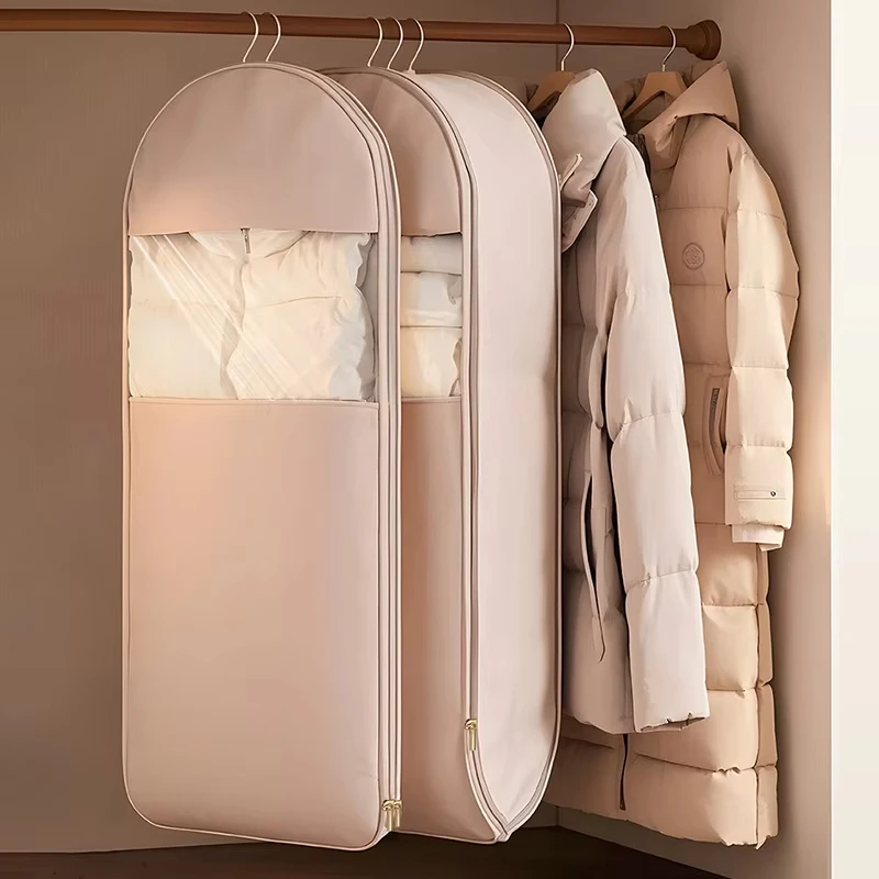 1pc Down Jacket Compressed Dust Cover Clothes Compression Hanging Bag Household Visible Clothes Storage Bag Wardrobe Organizer
1pc Down Jacket Compressed Dust Cover Clothes Compression Hanging Bag Household Visible Clothes Storage Bag Wardrobe Organizer