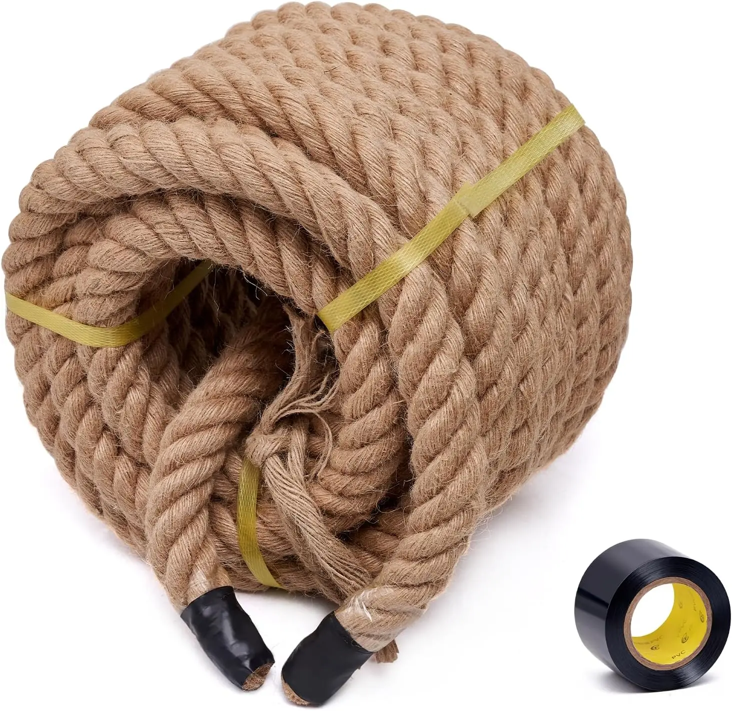 Thick 4-Strand Jute Rope 1.5"x50ft Natural Fiber for Crafts Swing Garden Decor
Thick 4-Strand Jute Rope 1.5"x50ft Natural Fiber for Crafts Swing Garden Decor