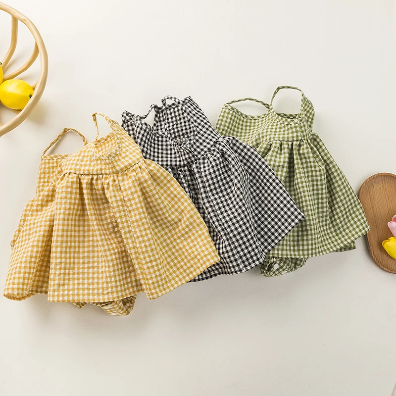 Classical Plaid Summer Bodysuit Dress for Baby Girls Sleeveless Cooling Beach Home Rompers for Toddlers Newborn Infant Baby
Classical Plaid Summer Bodysuit Dress for Baby Girls Sleeveless Cooling Beach Home Rompers for Toddlers Newborn Infant Baby