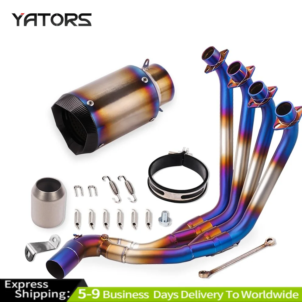 51MM For Honda CBR650R/F 2014-2023 Slip Exhaust System Header Pipe Muffler Blue Exhausts Pipes
51MM For Honda CBR650R/F 2014-2023 Slip Exhaust System Header Pipe Muffler Blue Exhausts Pipes