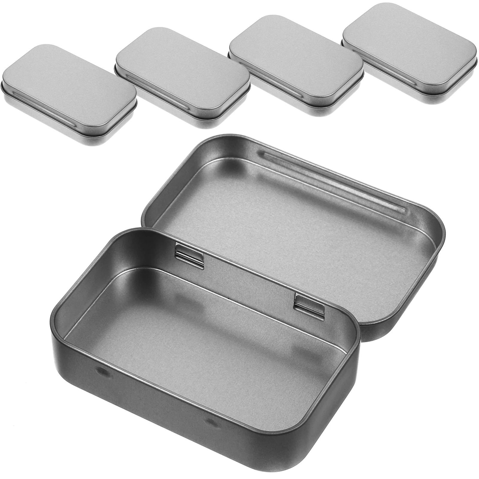 5pcs Matte Tin Boxes Silver Hinged Lid Small Size Jewelry Storage Portable Tinplate Containers Empty Box C y Trinket
5pcs Matte Tin Boxes Silver Hinged Lid Small Size Jewelry Storage Portable Tinplate Containers Empty Box C y Trinket