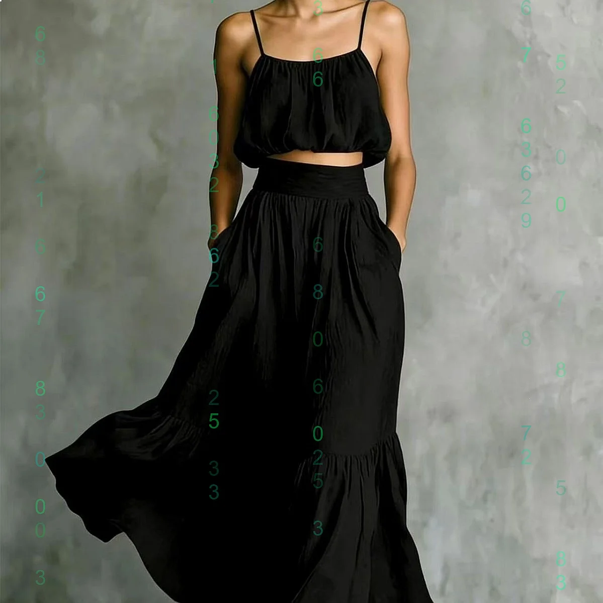 Womens Summer Casual Camisole Top High Waist Pleated A Line Skirt Matching Set
Womens Summer Casual Camisole Top High Waist Pleated A Line Skirt Matching Set